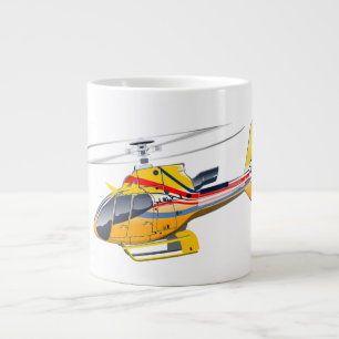 Caneca De Café Grande Helicóptero de desenho animado