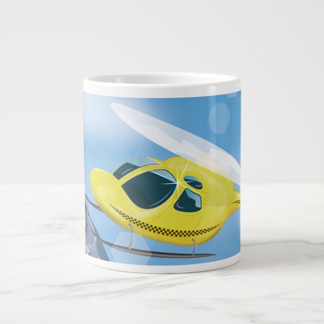 Caneca De Café Grande Helicóptero de Resgate (Frente)