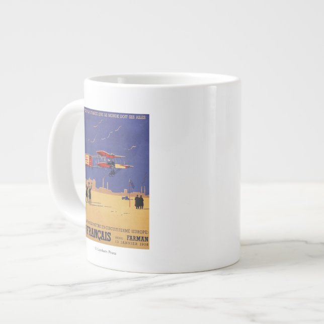 Caneca De Café Grande Henry Farman voa em Issy-les-Moulineaux (Frente Esquerda)