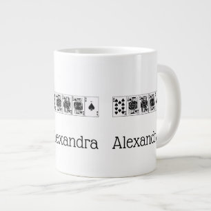 Caneca De Café Grande Hetero Real de Casino Noite Poker Espadas