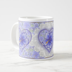 Caneca De Café Grande Hibiscus & lace BLUE