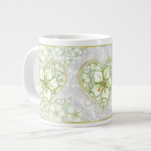 Caneca De Café Grande Hibiscus & lace WHITE