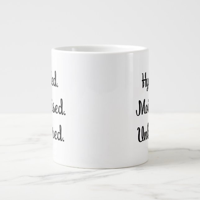Caneca De Café Grande Hidrido, Moisturizado, sem incrustação engraçada. (Frente)