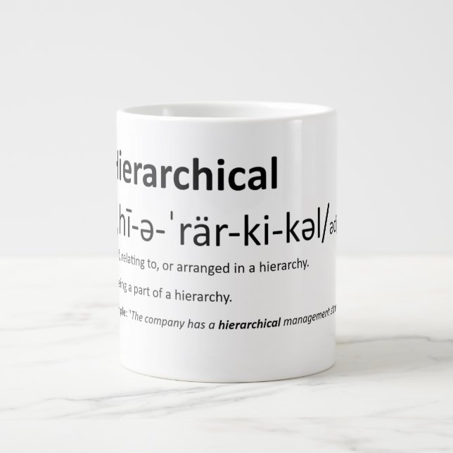 Caneca De Café Grande Hierarchical - Pronunciation Assistant  (Frente)