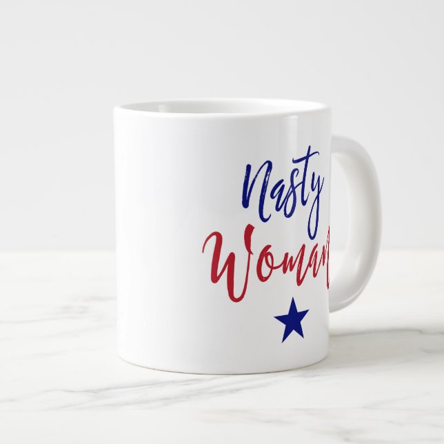 Caneca De Café Grande Hillary Nasty Woman Mug (Frente Esquerda)
