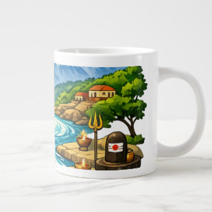 Caneca De Café Grande Himalaias Sagradas, Ganga Eterna