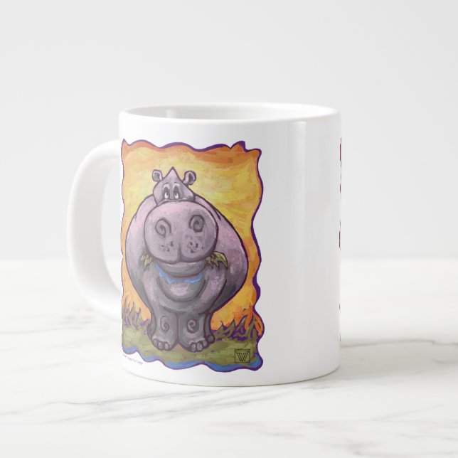 Caneca De Café Grande Hippo Head and Tails Jumbo (Frente Esquerda)