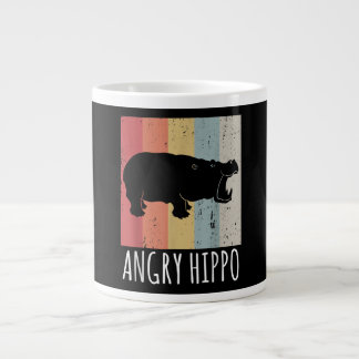 Caneca De Café Grande Hippo Irritante - Vintage Hippopotamus