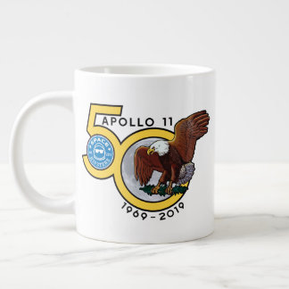Caneca De Café Grande Hipsteres espaciais® Apollo 50 Jumbo Coffee Mug (2