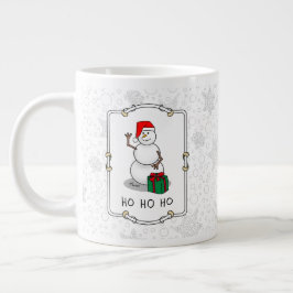 Caneca De Café Grande Ho Ho Feliz Papais noeis de Natal Bonito Snowman