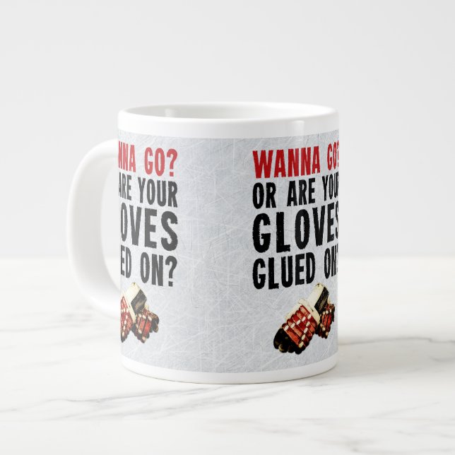 Caneca De Café Grande Hockey Executor Quer Ir (Frente Esquerda)
