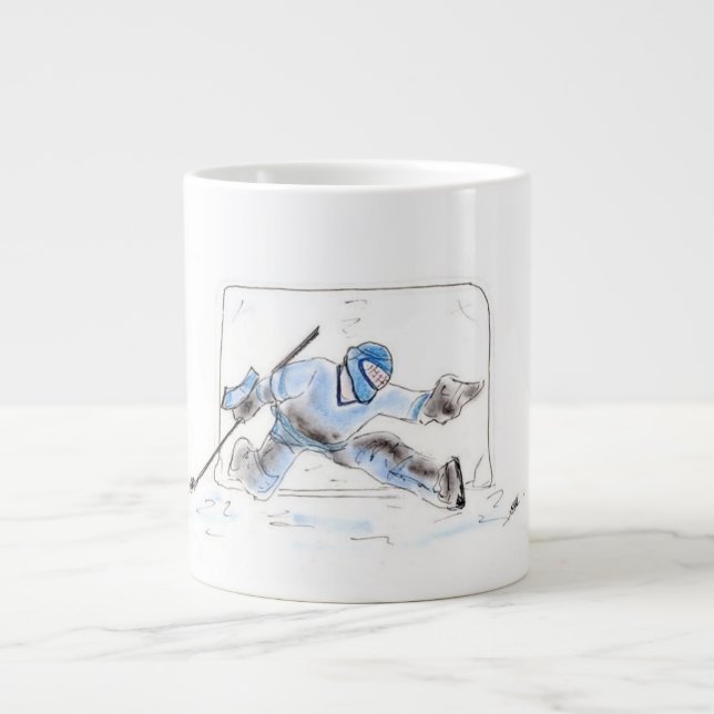 Caneca De Café Grande Hockey Goalie Jumbo Mug (Frente)