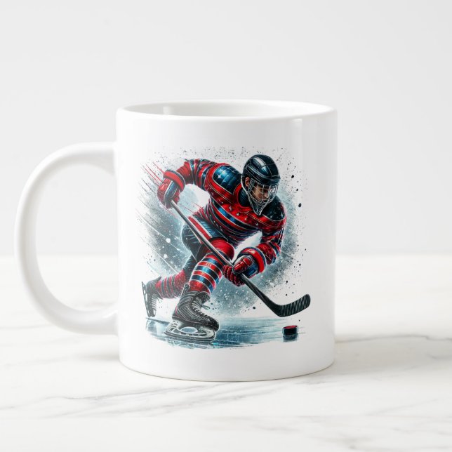 Caneca De Café Grande Hockey Player Jumbo  (Esquerda)