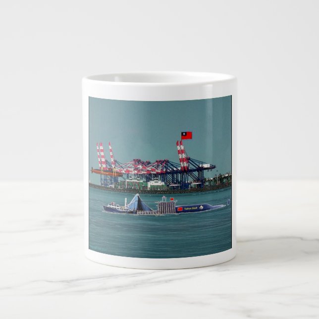 Caneca De Café Grande Hoje apanham o submarino chinês (Frente)