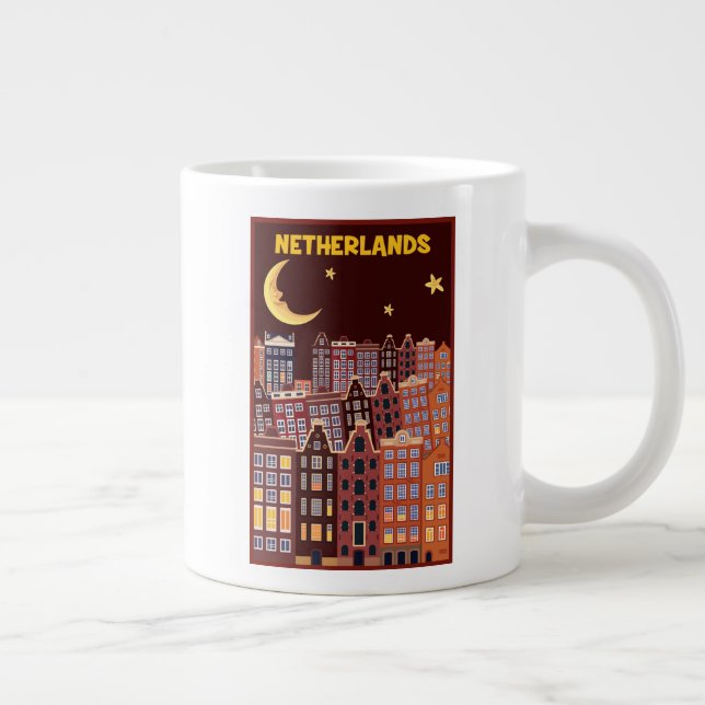 Caneca De Café Grande Holanda à Noite (Direita)