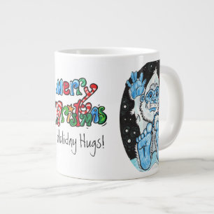 Caneca De Café Grande Holiday Hugs Yeti~caneca especial