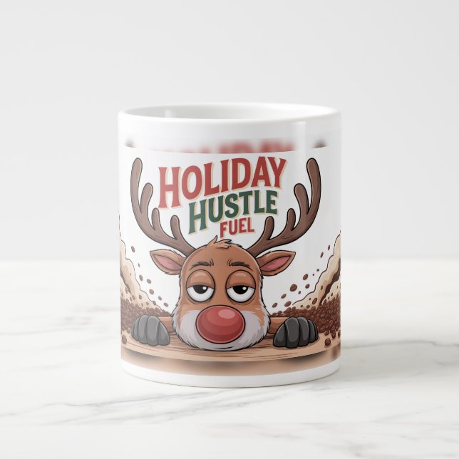 Caneca De Café Grande Holiday Hustle Fuel  (Frente)