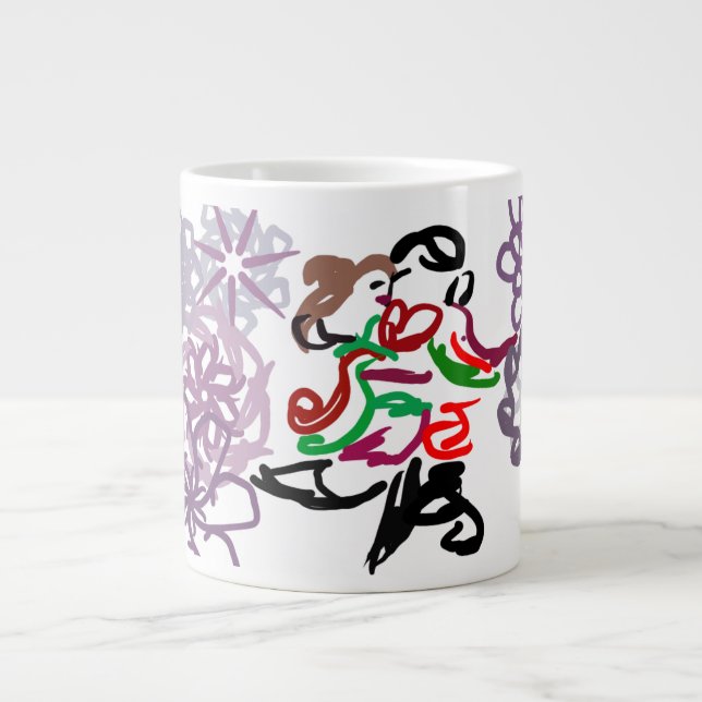 Caneca De Café Grande Holiday Kiss  (Frente)