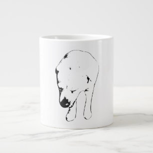 Caneca De Café Grande Holiday Labrador Head-Down Line Study