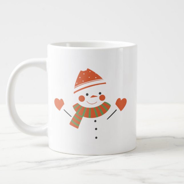 Caneca De Café Grande Holly Christmas Mug – Evergreen Holiday Cocoa & Co (Esquerda)