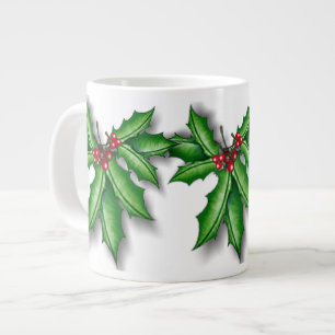 Caneca De Café Grande Holly e Berries Mug 20 oz JUMBO