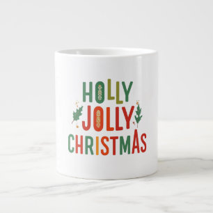 Caneca De Café Grande Holly Jolly Christmas Jumbo Mug Collection