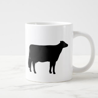 Caneca De Café Grande Holstein Cow Silhouettes | Animal da Fazenda do pa