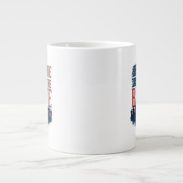 Caneca De Café Grande Home of the Brave Salute Tee (Frente)