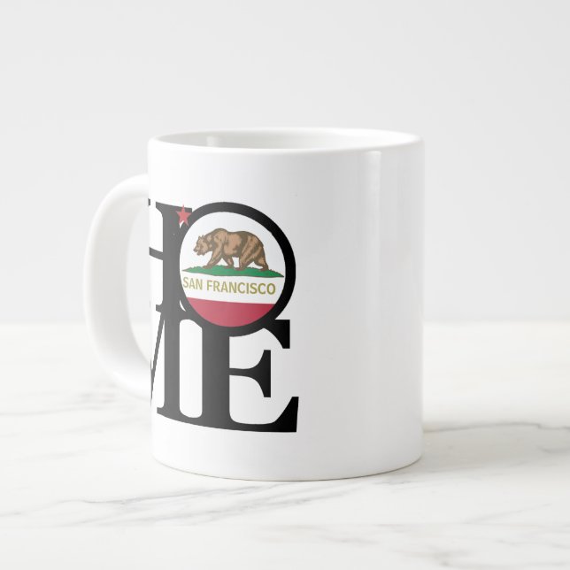 Caneca De Café Grande HOME San Francisco Jumbo Café Mug 20oz (Frente Esquerda)