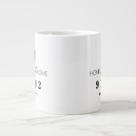 Caneca De Café Grande Home Sweet Código Zip Personalizado