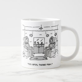 Caneca De Café Grande Homem mama seu peixe tropical - Cartografia engraç