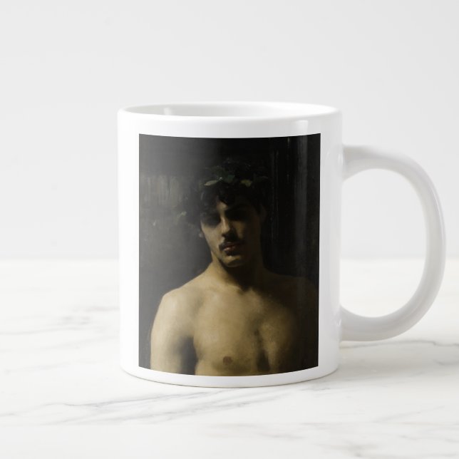 Caneca De Café Grande Homem Vestindo Laurels (Direita)