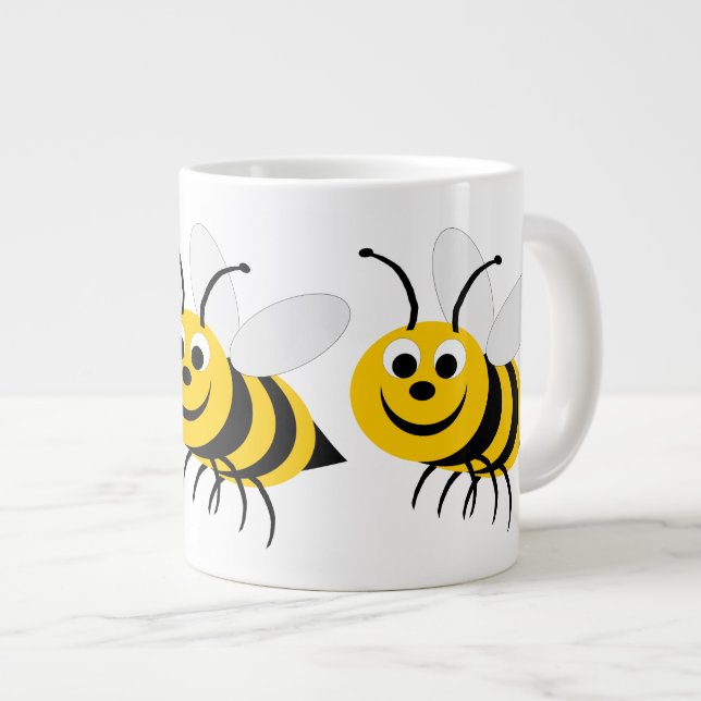 Caneca De Café Grande Honey Bee Design (Frente Esquerda)