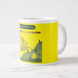 Caneca De Café Grande Honra ao amarelo de Colombo