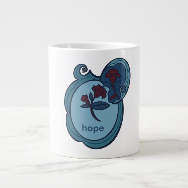 Caneca De Café Grande Hope Floral Nature inspired Mug (Frente)