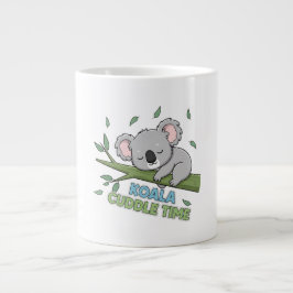 Caneca De Café Grande Horário de Koala Cuddle