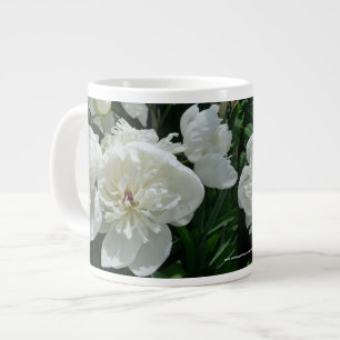 Caneca De Café Grande Hortas do Novo Dia Mug- Peony Branca
