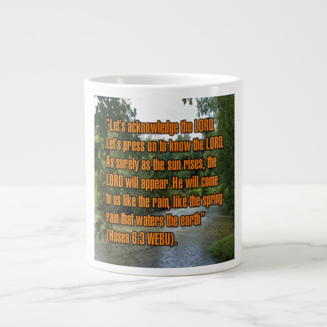 Caneca De Café Grande Hosea 6:3 WEBU Mug (Frente)