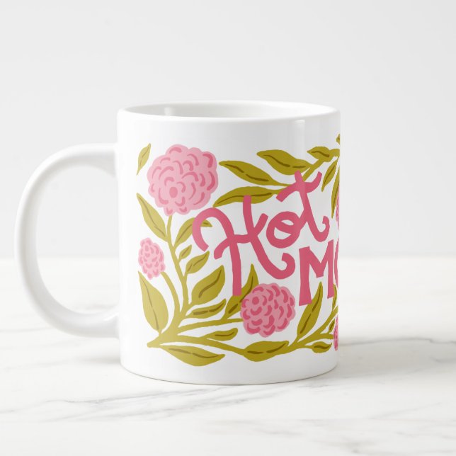 Caneca De Café Grande Hot Momma Mother's Day Jumbo Mug (Esquerda)