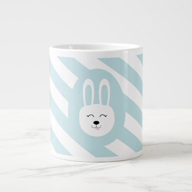 Caneca De Café Grande Huevo de Pascua Azul (Frente)