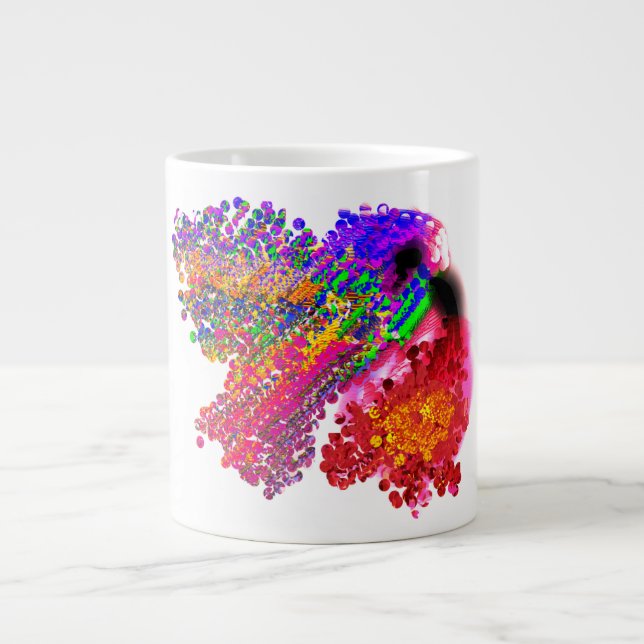 Caneca De Café Grande Humming Bird love (Frente)