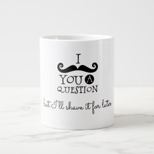 Caneca De Café Grande Humor de bigode preto