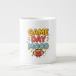 Caneca De Café Grande Humor de Dia de Jogo Fã de Futebol Engraçado