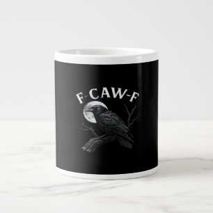 Caneca De Café Grande Humor F-Caw-F Gótico Corvo Engraçado
