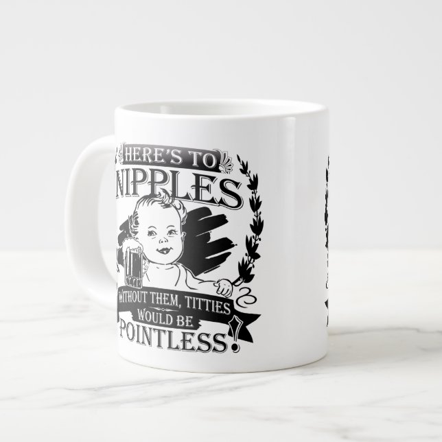 Caneca De Café Grande Humor na Mama (Frente Esquerda)