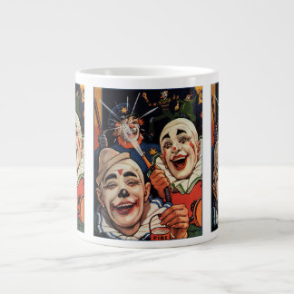 Caneca De Café Grande Humor Vintage, Palhaços de Circo Rindo e Polícia