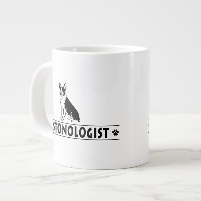 Caneca De Café Grande Humorável Boston Terrier (Frente Esquerda)