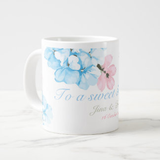 Caneca De Café Grande Hydrangeas Pastel Bloom