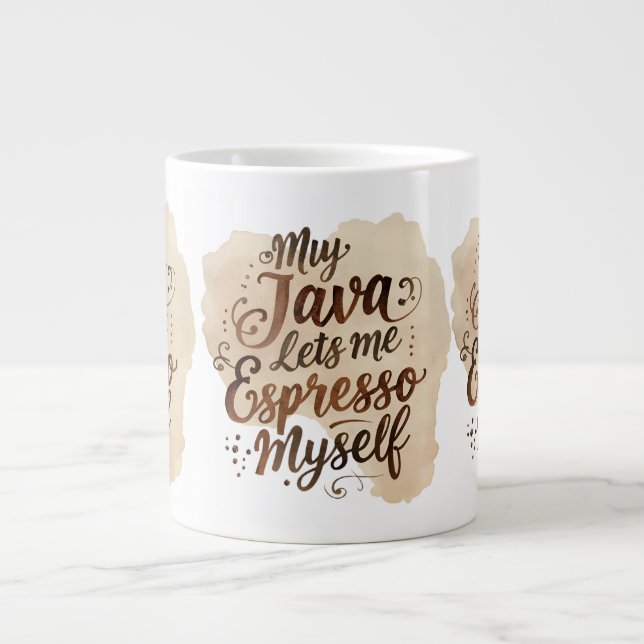 Caneca De Café Grande Hyper-Specific Coffee Pun Mug (Frente)