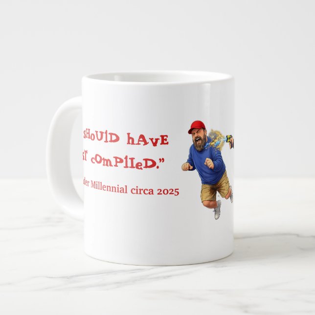 Caneca De Café Grande I Can't Stop Peeing! (Frente Esquerda)